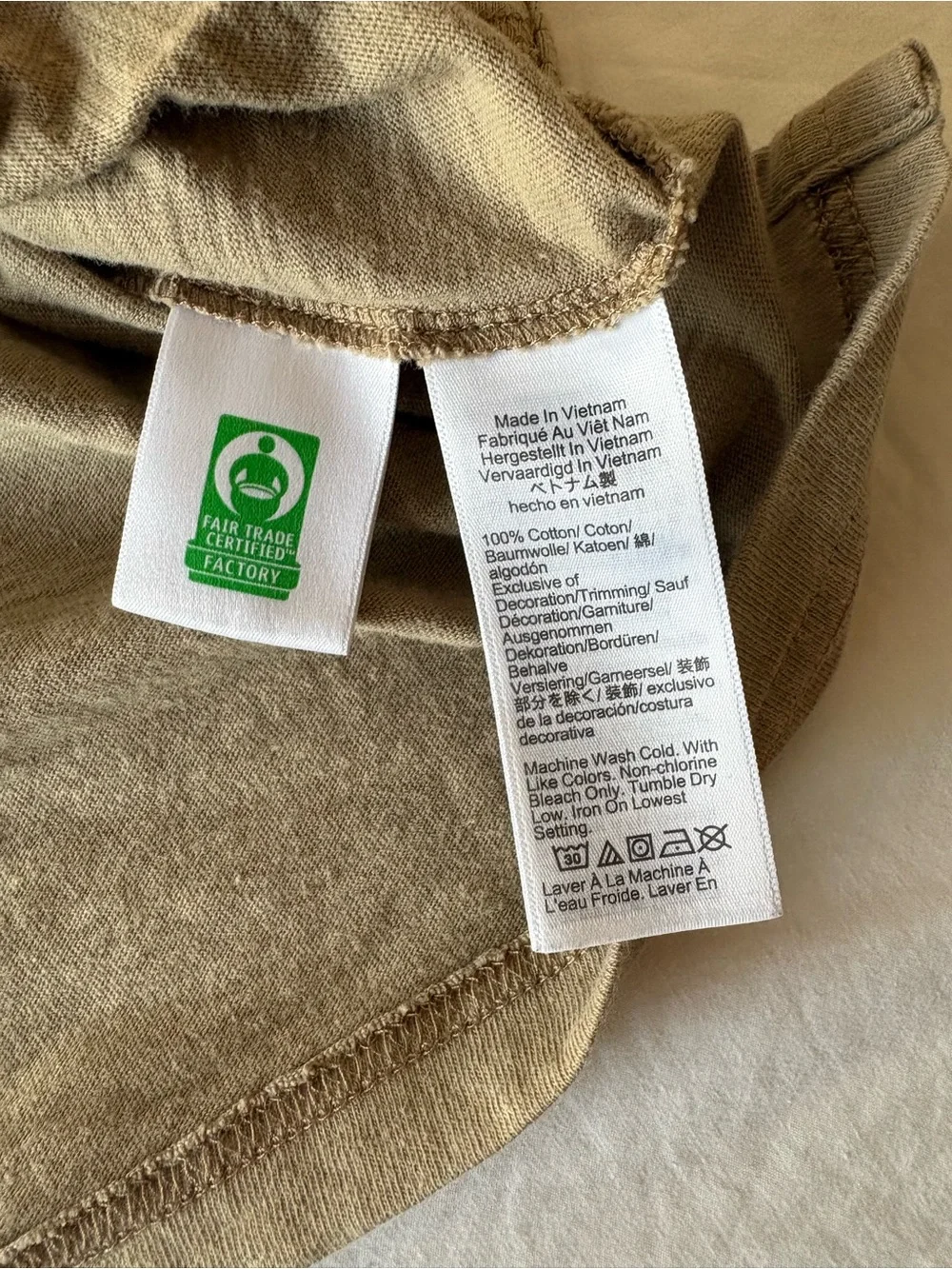 J. Crew Men's Johnny Collar Polo Shirt Tipped Trim Khaki Beige Size XL
